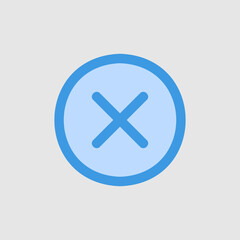 Obraz premium Cross icon in blue style about essentials, use for website mobile app presentation