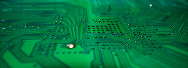 Electronic circuit board technology background. Electronic plate pattern. Circuit board, electrical...