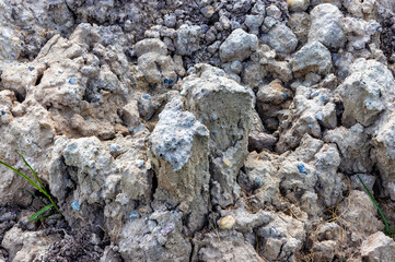 background of the sandy texture excavated from the bottom of the pond