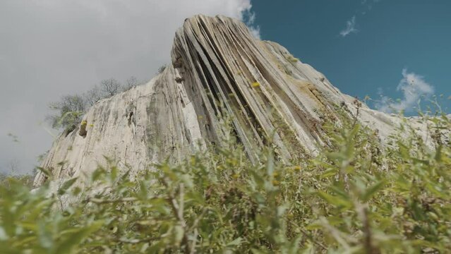Low-angle of Hierve el agua, Oaxaca, Mexico
