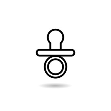 recommend clip art: Pacifier logo icon with shadow