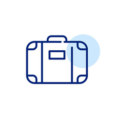 Travel suitcase icon. Pixel perfect, editable stroke line art icon