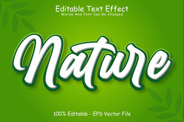 Nature editable Text effect 3 Dimension emboss modern style