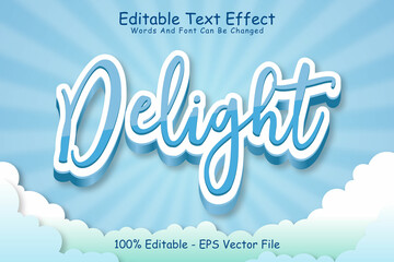 Delight editable Text effect 3 Dimension Emboss modern style