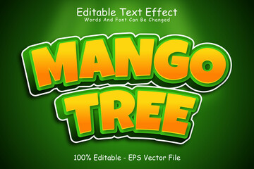 Mango editable Text effect 3 Dimension Emboss cartoon style