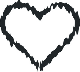 Heart icon, valentine symbol vector