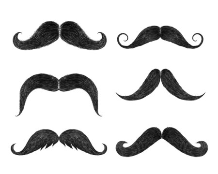 mustache barber vintage design illustration