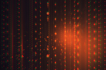 Fototapeta premium Creative tech lines and blurry circles background. Technology and design, landing page concept. 3D Rendering.