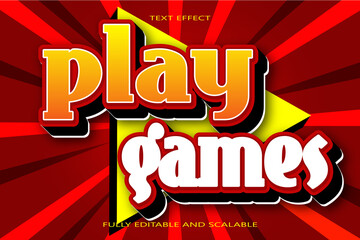 games editable Text effect 3 dimension emboss Cartoon style