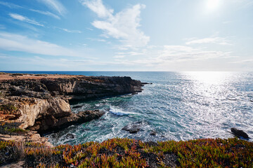 Beautiful landscape. Atlantic ocean rock shore, Portugal. © luengo_ua
