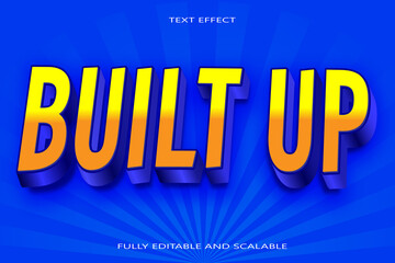 Built up editable Text effect 3 dimension emboss Cartoon style