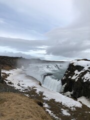 mountain river in the winter
