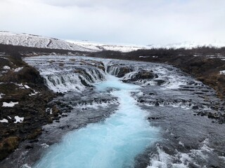 waterfall in winter