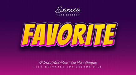 favorite text effect 