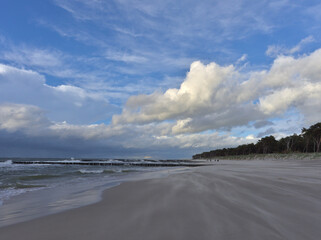 Beach in Dźwirzyno on the Baltic Sea in Poland