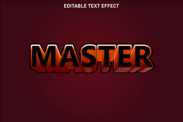 Master editable Text effect 3 Dimension emboss modern style