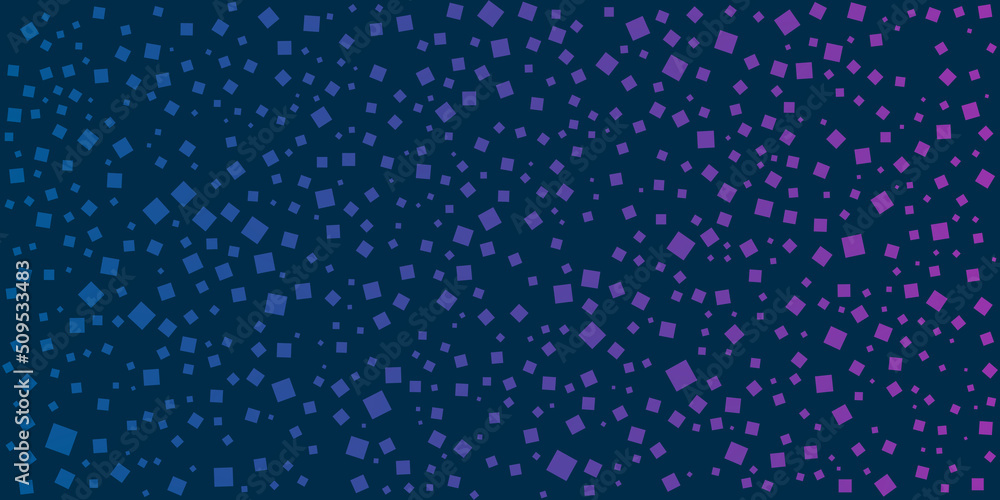 Poster various colorful randomly placed, sized and oriented squares pattern - texture, background, design e