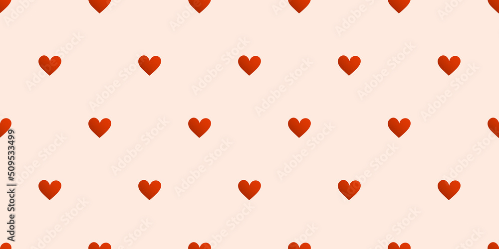 Poster seamless scarce red hearts pattern - minimalist repetitive texture on pink background, design elemen