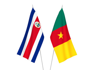 Republic of Costa Rica and Cameroon flags