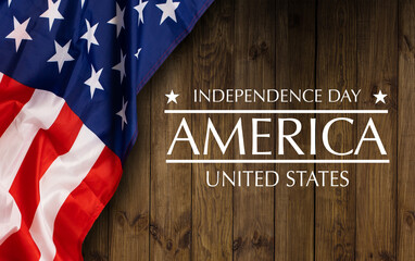 Fototapeta na wymiar Celebrating Independence Day. United States of America USA flag background for 4th of July.