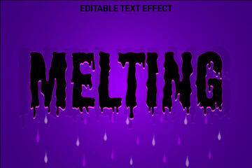 Melting editable Text effect 3 Dimension emboss modern style