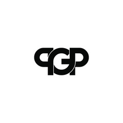 Fototapeta premium pgp letter original monogram logo design