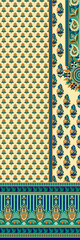 Seamless beautiful ethnic indian Paisley pattern on Yellow background