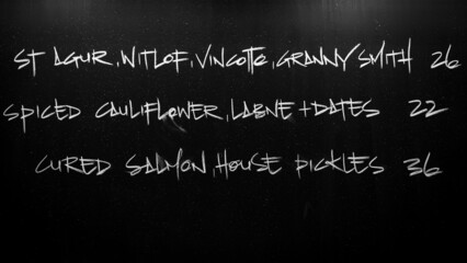 Fototapeta premium Restaurant food menu on chalk board