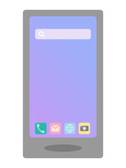 Smartphone with stylish gradient screen2