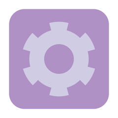 Simple purple gear icon - Settings