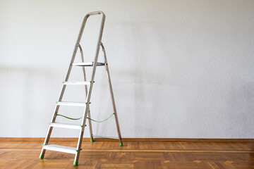 Stepladder in room. Interior renovation