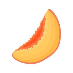 Sweet peach vegan fruit vector flat isolated illustration