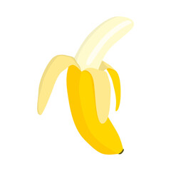 Sweet banana vegan fruit vector flat isolated illustration