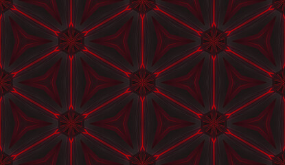 Red And Black Geometric Motion Seamless Background Pattern 