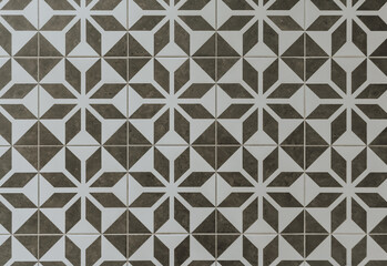 Abstract texture background with geometric traditional pattern. Ceramic decorative tile for kitchen or bathroom. - 509535808
