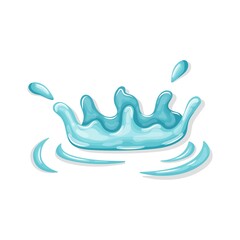 Realistic water spot, and splashes of water, vector illustration