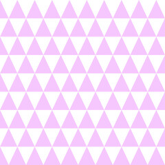 Fototapeta na wymiar Abstract background with several small purple triangles arranged in a striped pattern.
