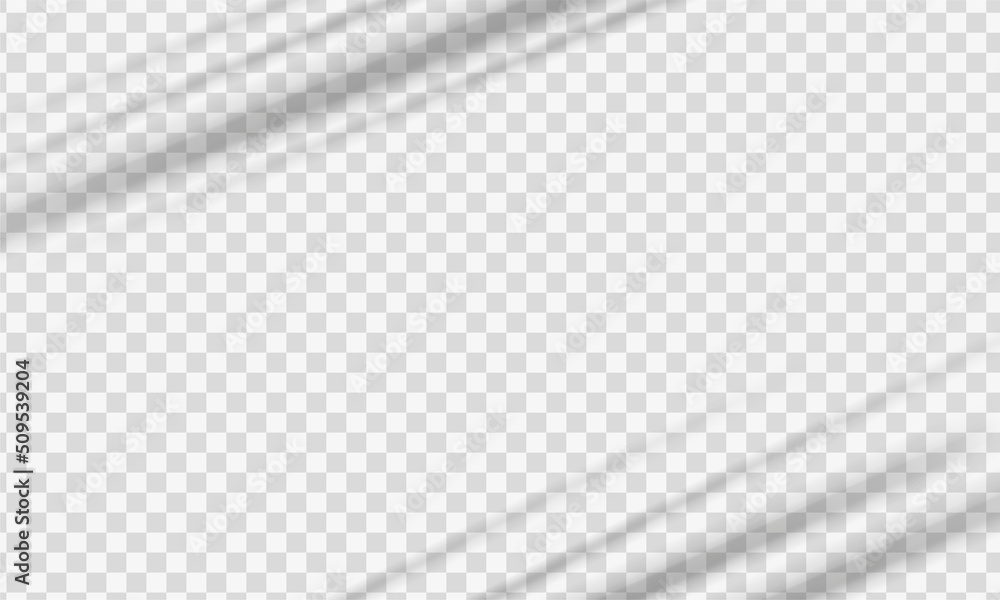 Poster realistic shadow isolated on transparent background. soft reflection shadows vector shading mockup.