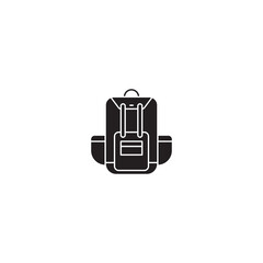 Obraz premium Adobe Illustrator ArtworkBackpack glyph icon. glyph style sign for mobile concept and web design. Backpack glyph vector icon. Symbol, logo illustration. Vector graphic