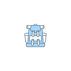 Backpack filled line icon. linear style sign for mobile concept and web design. Backpack filled line vector icon. Symbol, logo illustration. Vector graphic