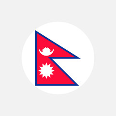 Obraz premium Country Nepal. Nepal flag. Vector illustration.