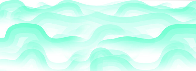 Abstract Green line free form design. Digital futuristic