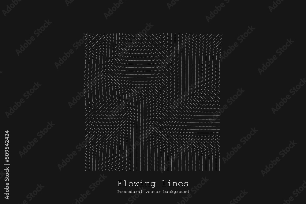 Poster abstract line matrix pattern. noise flow dynamic.