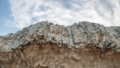 Muschelkalkablagerungen bei den Höhlen von Ajuy auf Fuerteventura