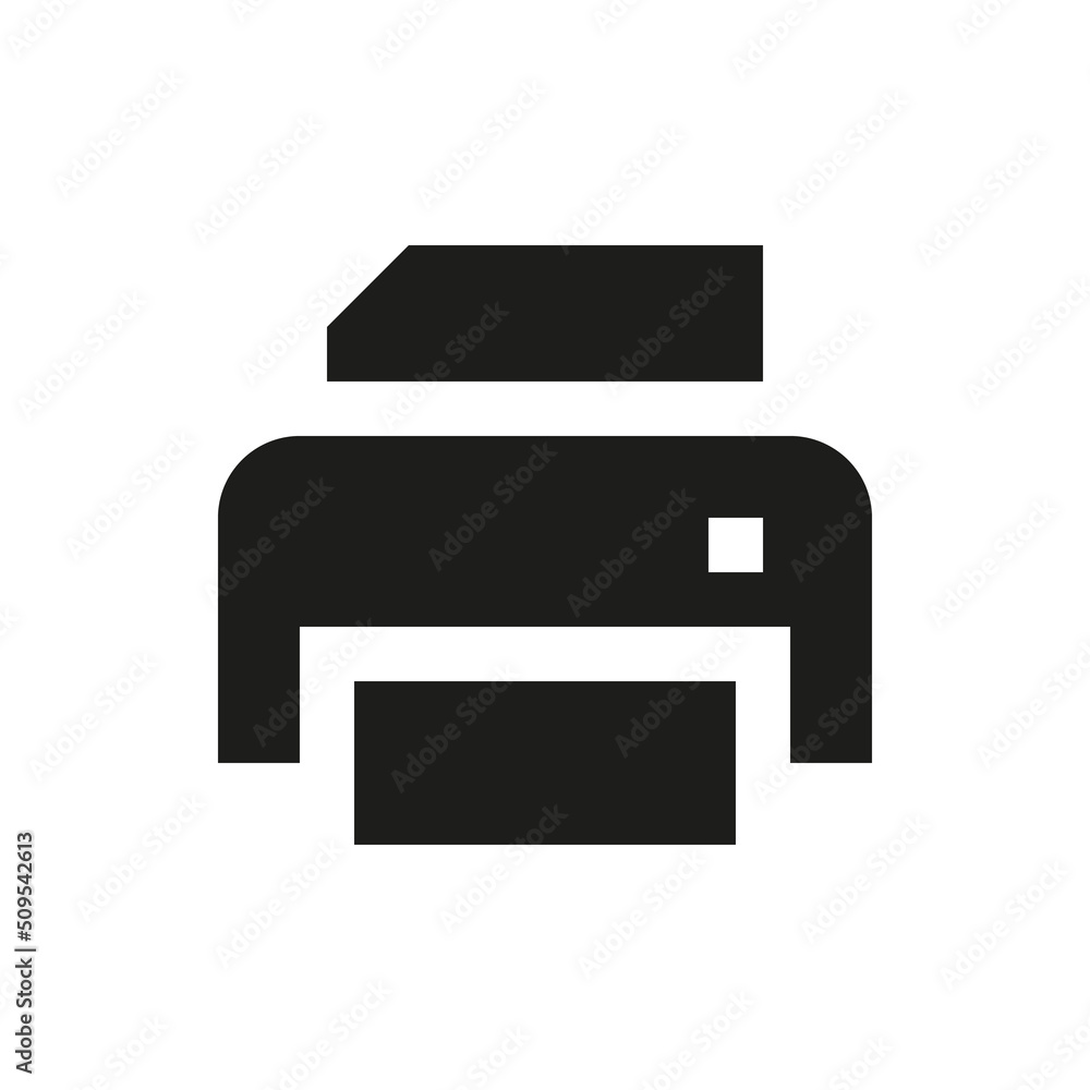 Poster print document solid icon. page printing glyph vector symbol.