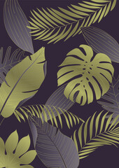 Fototapeta na wymiar Vector illustration of tropical plants.
