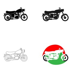 Obraz premium vintage motorbike icon vektor illustration design