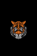 Tiger head vector illustration