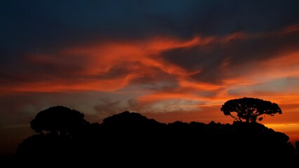 sunset in the mountains 