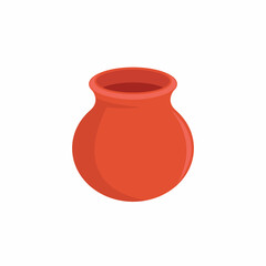 clay pot icon vector element concept design template